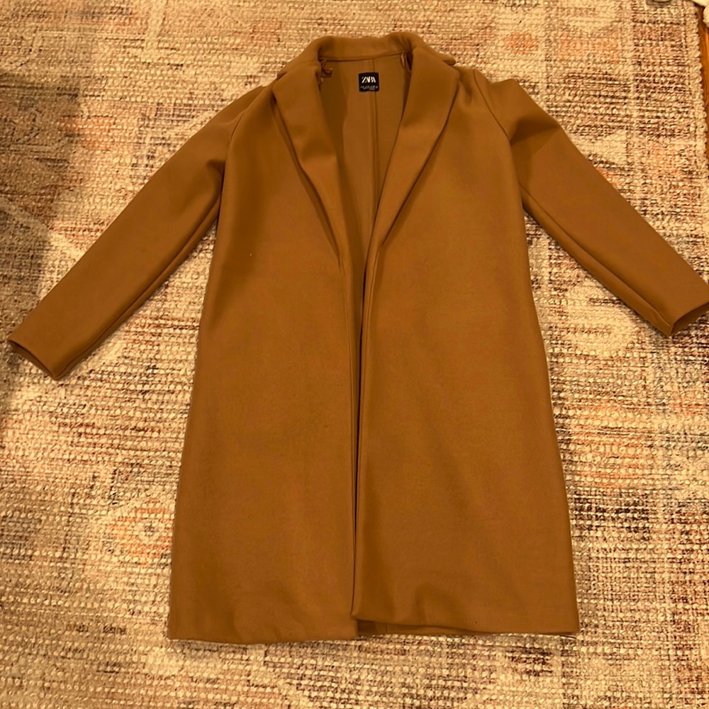Zara Jacket! Worn once!!! Perfect condition! Trendy peacoat 🤎